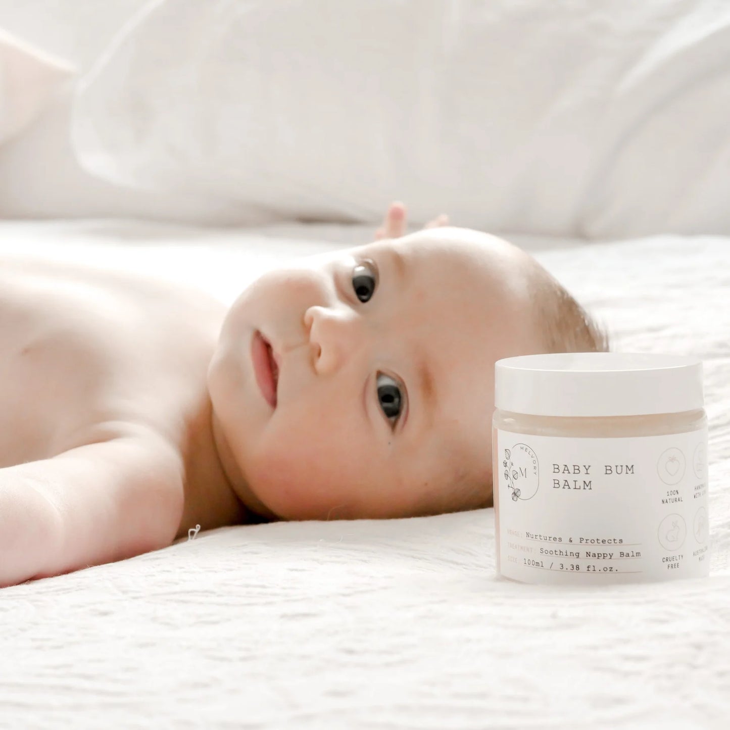 Settle To Sleep is a stockist of Melvory Baby Bum Balm. Local delivery in Warrnambool Victoria. 